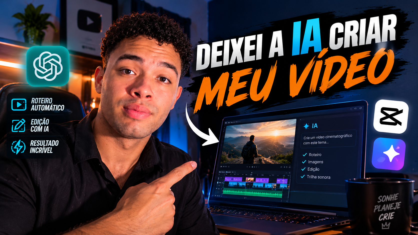 Deixei a IA criar meu vídeo