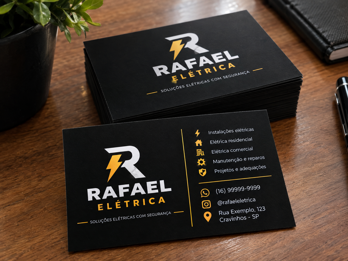Cartão Profissional — Rafael Elétrica