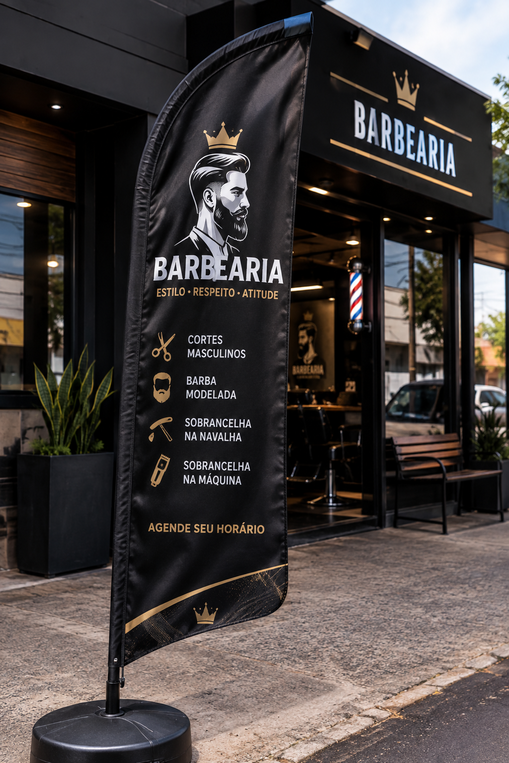 Wind Banner — Barbearia