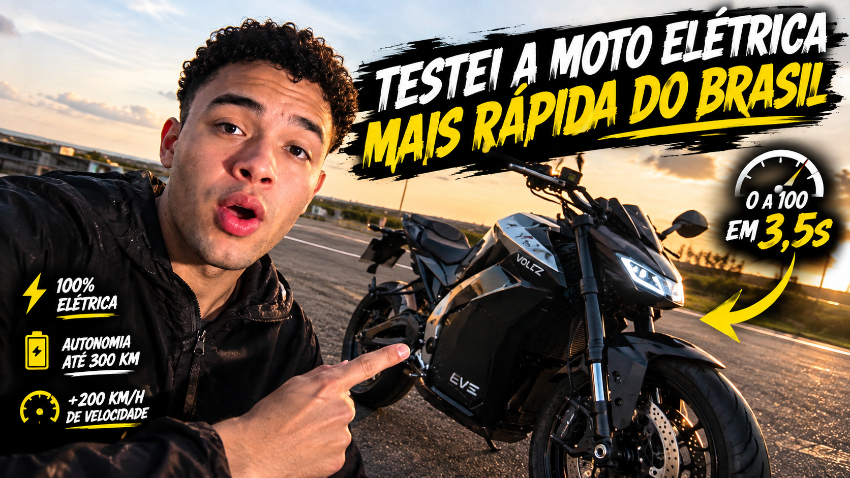 Testei a moto elétrica mais rápida do Brasil